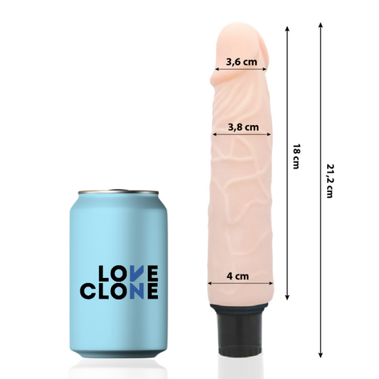 LOVECLONE - VIBRATEUR AUTOLUBRIFIANT FINN 21.2 CM -O- 3.8 CM - 7eme ciel