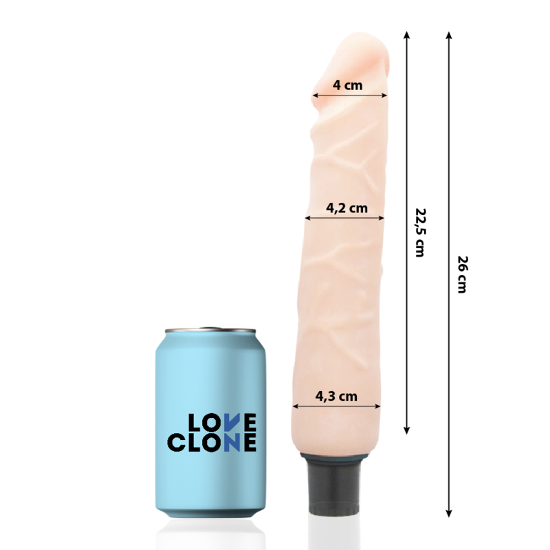 LOVECLONE - VIBRATEUR AUTOLUBRIFIANT JANSEN 26 CM -O- 4.2 CM - 7eme ciel