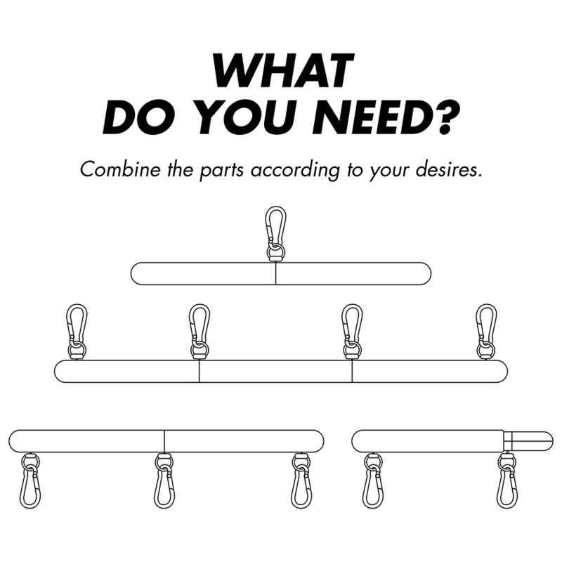 FETISH SUBMISSIVE BONDAGE - BARRE SÉPARATEUR RÉGLABLE 4 PIÈCES - 7eme ciel