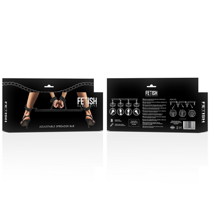 FETISH SUBMISSIVE BONDAGE - BARRE SÉPARATEUR RÉGLABLE 4 PIÈCES