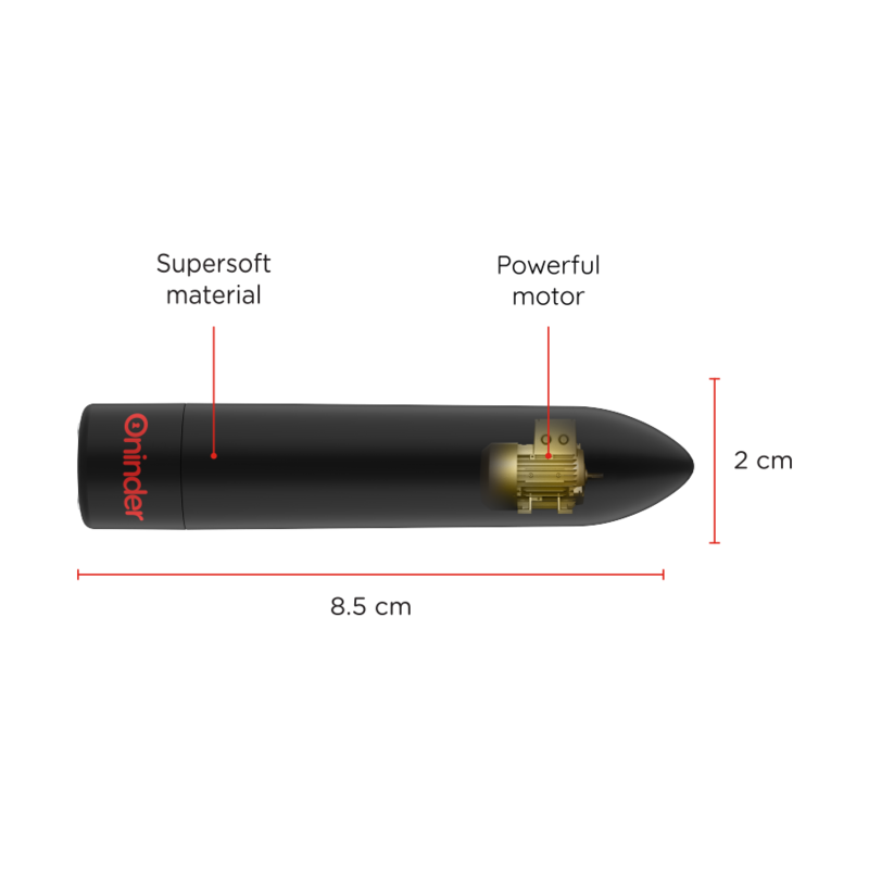 ONINDER - BERLIN VIBRATEUR BULLET NOIR 9 MODES 8,5 X 2 CM - APPLICATION GRATUITE - 7eme ciel