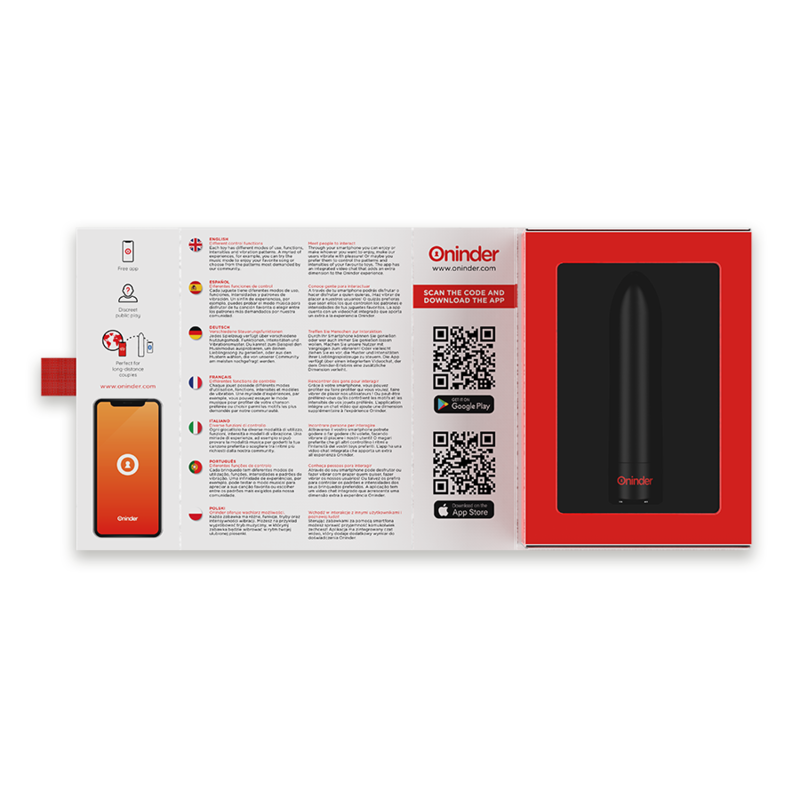 ONINDER - BERLIN VIBRATEUR BULLET NOIR 9 MODES 8,5 X 2 CM - APPLICATION GRATUITE - 7eme ciel