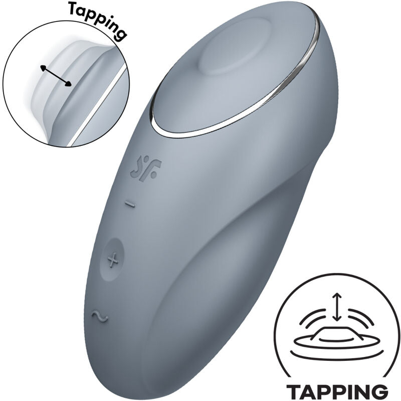Tap & CLIMAX 1 SATISFYER - TAPVIBRATEUR LAY-ON ROUGE
