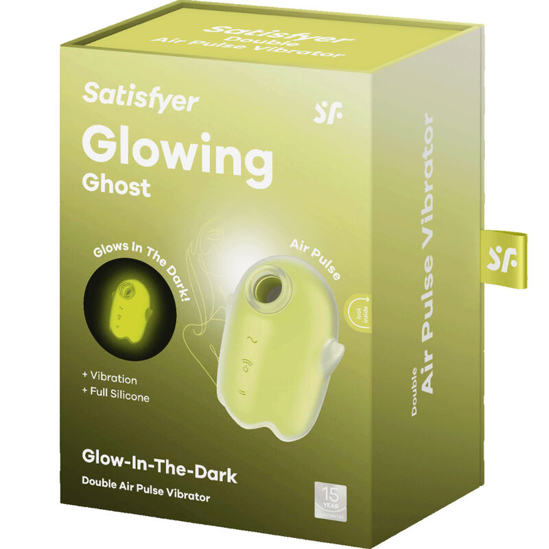 SATISFYER - GLOWING GHOST AIR PULSE & VIBRATEUR JAUNE - 7eme ciel