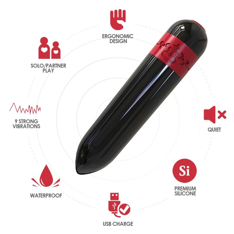 ARMONY - TÉLÉCOMMANDE BULLET VIBRATEUR ROCKET NOIR - 7eme ciel