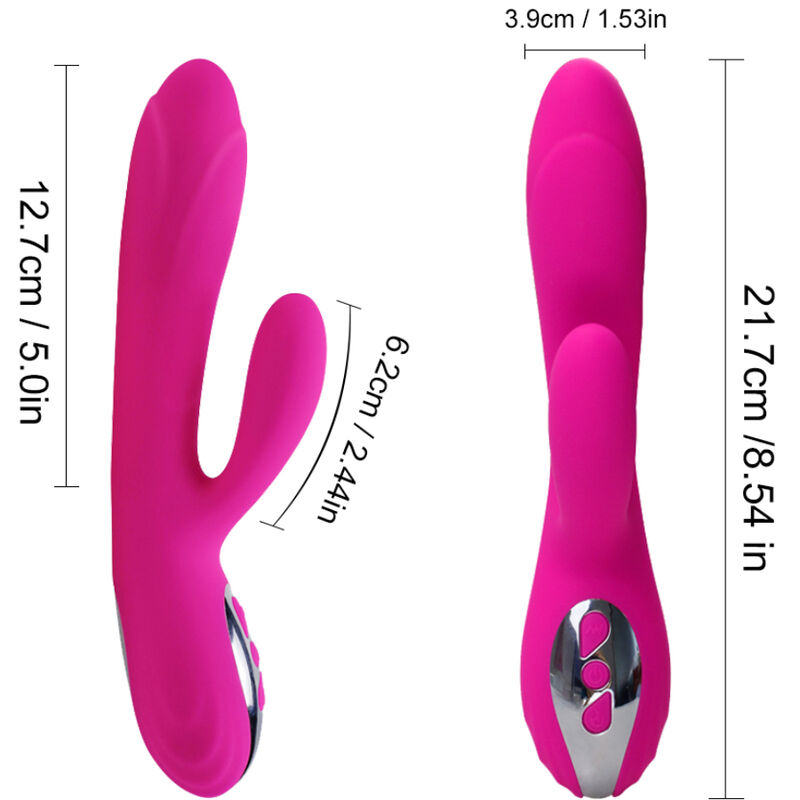 ARMONY - VIBRATEUR & STIMULATEUR FLEXIBLE  EFFET CHALEUR FUCHSIA - 7eme ciel