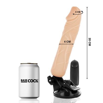 BASECOCK - VIBRATEUR TÉLÉCOMMANDE NATUREL RÉALISTE 20 CM -O- 4 CM - 7eme ciel