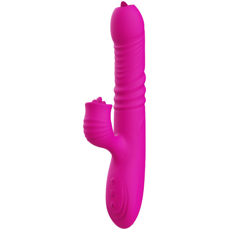 ARMONY - VIBRATEUR MULTIFONCTION DOUBLE LANGUE FANNY EFFET CHALEUR FUCHSIA - 7eme ciel