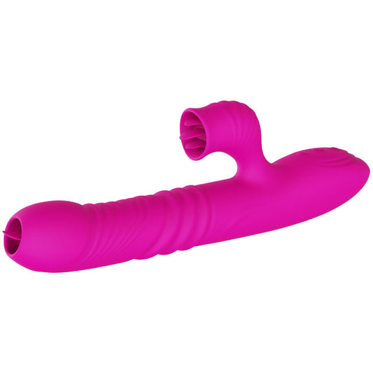 ARMONY - VIBRATEUR MULTIFONCTION DOUBLE LANGUE FANNY EFFET CHALEUR FUCHSIA - 7eme ciel