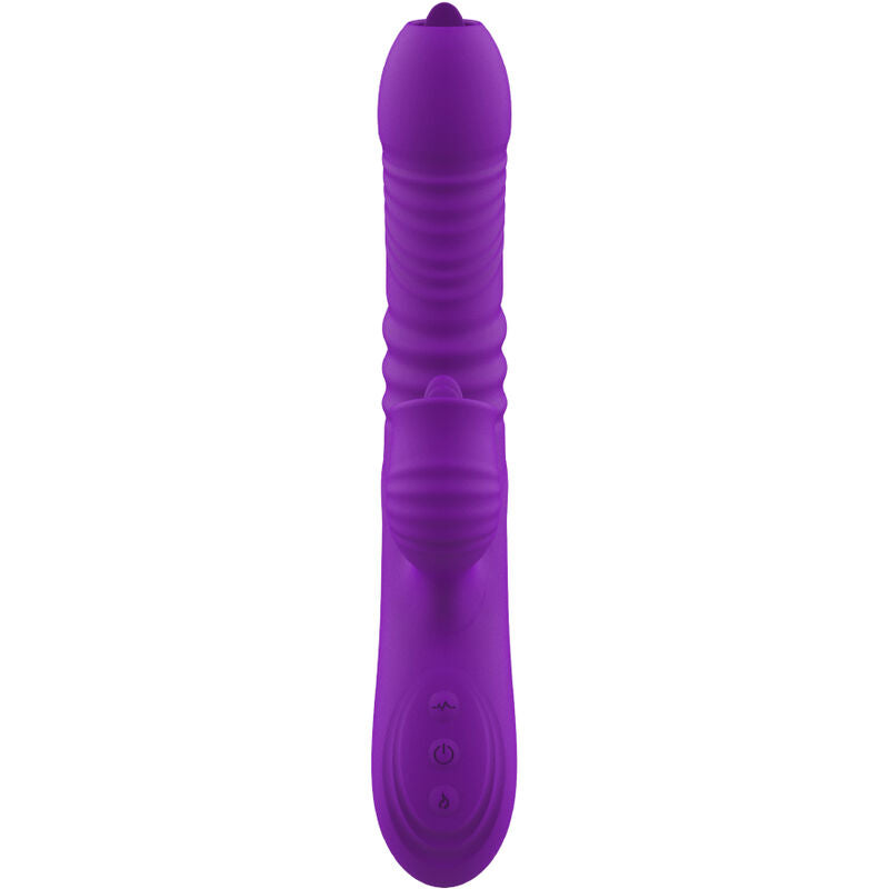 ARMONY - VIBRATEUR LAPIN ENTIÈREMENT G SPOT AVEC LANGUE STIMULANTE EFFET CHALEUR VIOLET - 7eme ciel