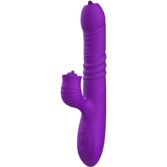 ARMONY - VIBRATEUR LAPIN ENTIÈREMENT G SPOT AVEC LANGUE STIMULANTE EFFET CHALEUR VIOLET - 7eme ciel