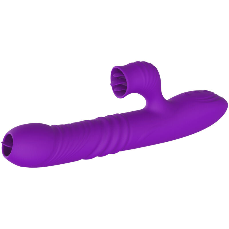 ARMONY - VIBRATEUR LAPIN ENTIÈREMENT G SPOT AVEC LANGUE STIMULANTE EFFET CHALEUR VIOLET - 7eme ciel