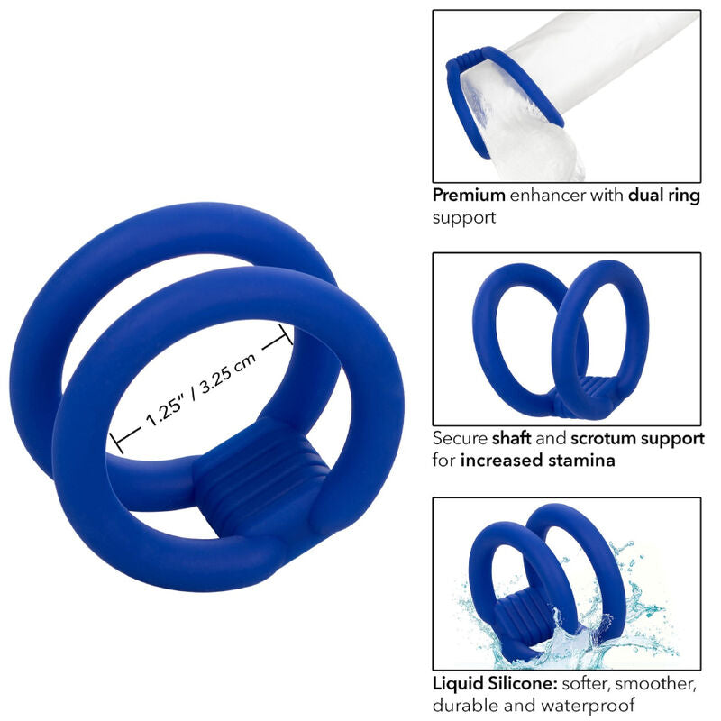 CALEXOTICS - ADMIRAL CAGE DOUBLE COCK BLEU - 7eme ciel