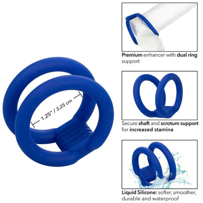 CALEXOTICS - ADMIRAL CAGE DOUBLE COCK BLEU - 7eme ciel