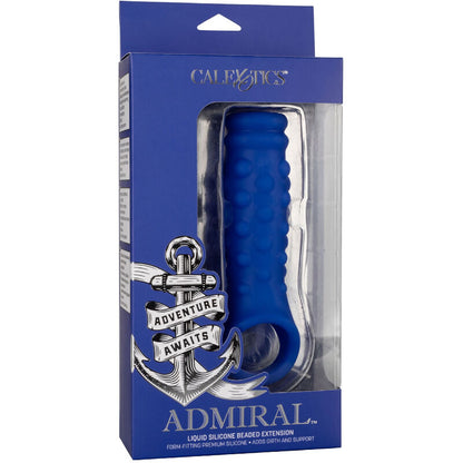 CALEXOTICS - ADMIRAL COUVERCLE DE PÉNIS EN PERLES SILICONE LIQUIDE BLEU - 7eme ciel