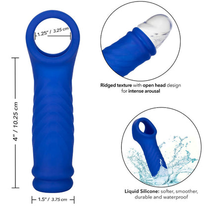 CALEXOTICS - ADMIRAL COUVERCLE DE PÉNIS WAVE SILICONE LIQUIDE BLEU - 7eme ciel