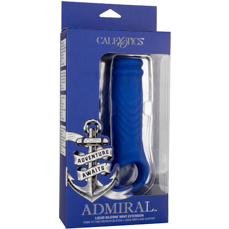 CALEXOTICS - ADMIRAL COUVERCLE DE PÉNIS WAVE SILICONE LIQUIDE BLEU - 7eme ciel