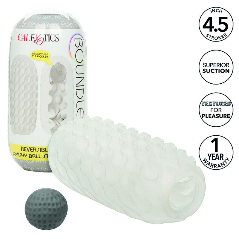 CALEXOTICS - BOUNDLESS RÉVERSIBLE SQUISHY BALL STROKE JAUNE - 7eme ciel