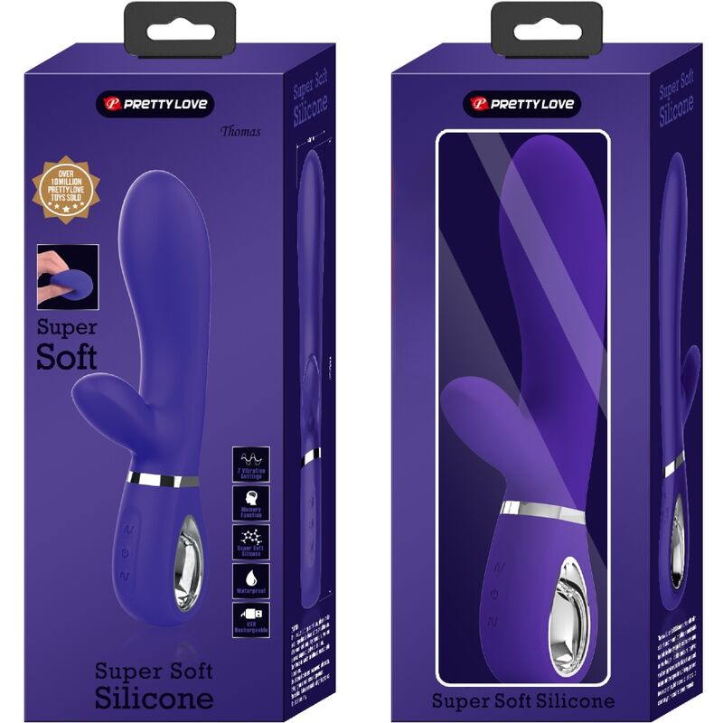 PRETTY LOVE - VIBRATEUR MULTIFONCTION G-SPOT THOMAS VIOLET - 7eme ciel