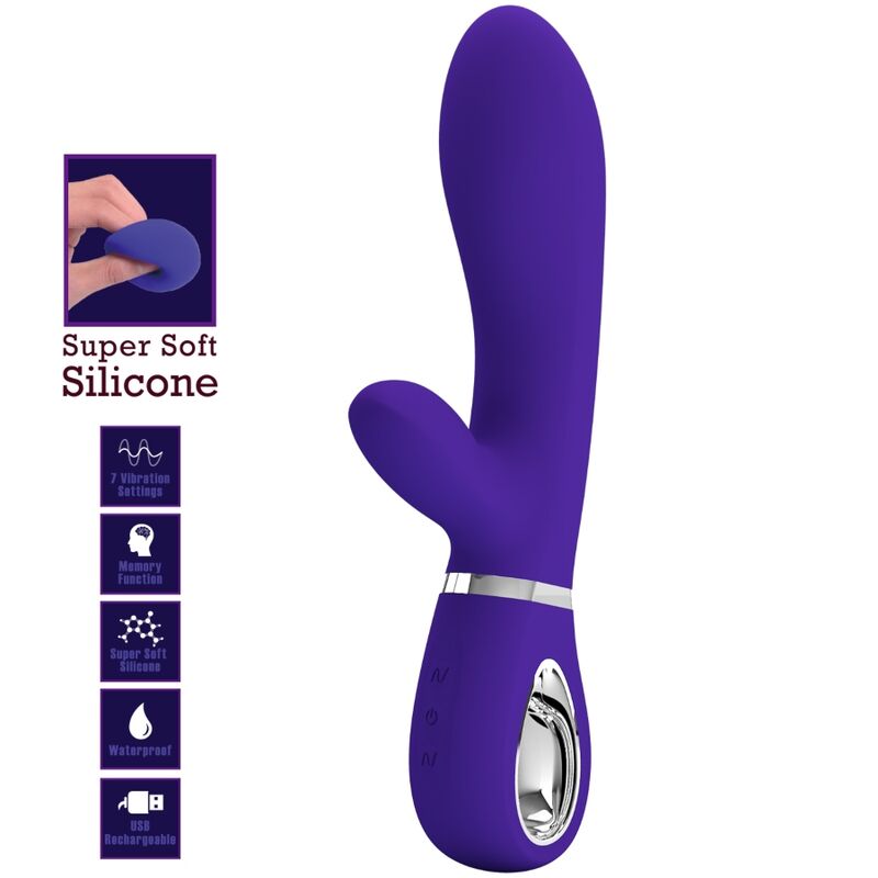 PRETTY LOVE - VIBRATEUR MULTIFONCTION G-SPOT THOMAS VIOLET - 7eme ciel