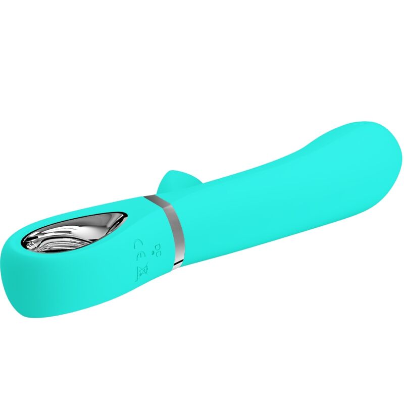 PRETTY LOVE - VIBRATEUR MULTIFONCTION G-SPOT THOMAS VERT AQUA - 7eme ciel