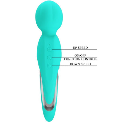 PRETTY LOVE - WALTER VIBRATEUR WAND AQUA VERT - 7eme ciel
