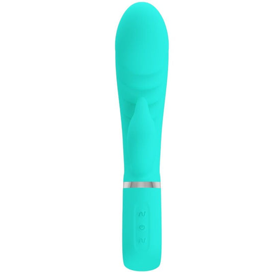 PRETTY LOVE - VIBRATEUR MULTIFONCTION G-SPOT PRESCOTT VERT AQUA - 7eme ciel