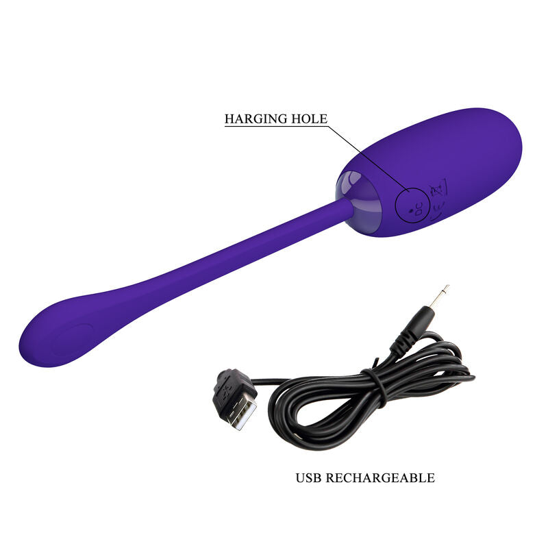 PRETTY LOVE - OEUF VIBRANT JULIUS IMPERMÉABLE-RECHARGEABLE VIOLET - 7eme ciel