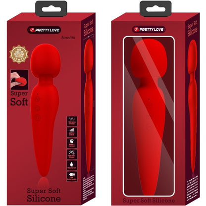 PRETTY LOVE - MASSEUR MEREDITH 12 MODES DE VIBRATION ROUGE - 7eme ciel