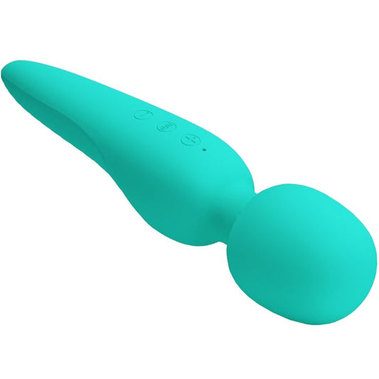 PRETTY LOVE - MASSEUR MEREDITH 12 MODES DE VIBRATION VERT AQUA - 7eme ciel