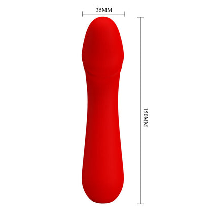 PRETTY LOVE - VIBRATEUR RECHARGEABLE CETUS ROUGE - 7eme ciel