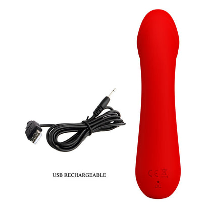 PRETTY LOVE - VIBRATEUR RECHARGEABLE CETUS ROUGE - 7eme ciel