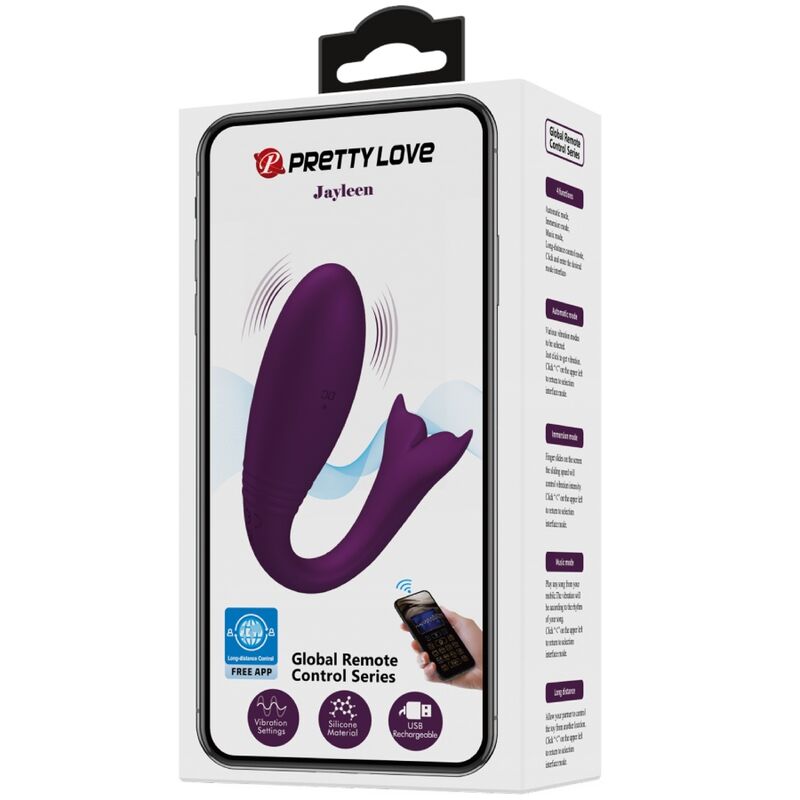 PRETTY LOVE - TÉLÉCOMMANDE JAYLEEN VIBRATOR APP VIOLET - 7eme ciel