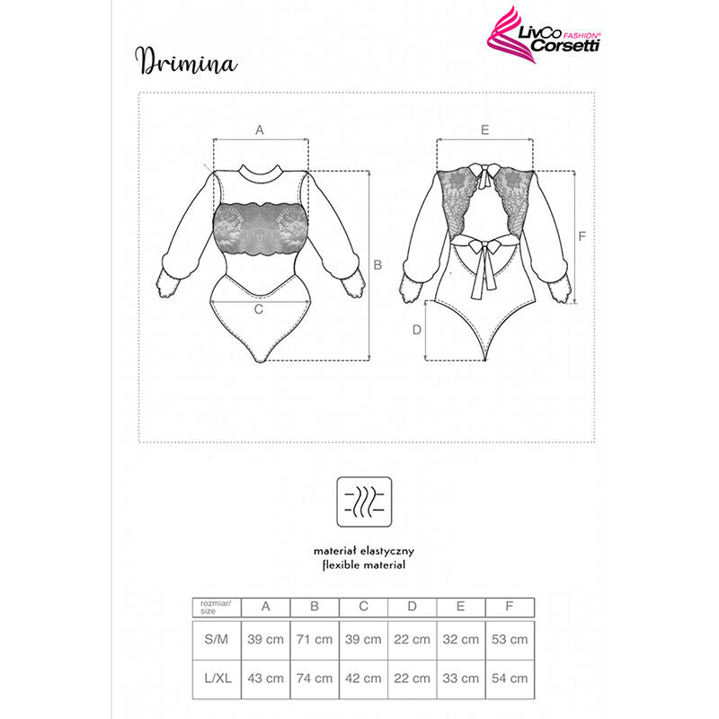 LIVCO CORSETTI FASHION - BODY DRIMINA LC90690 BLEU MARINE L/XL - 7eme ciel