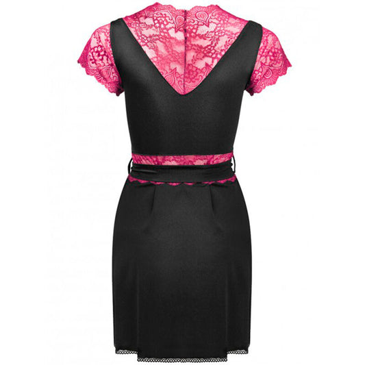 LIVCO CORSETTI FASHION - KUMIKO LC 90428 ROBE DE CHAMBRE + CULOTTE NOIR L/XL