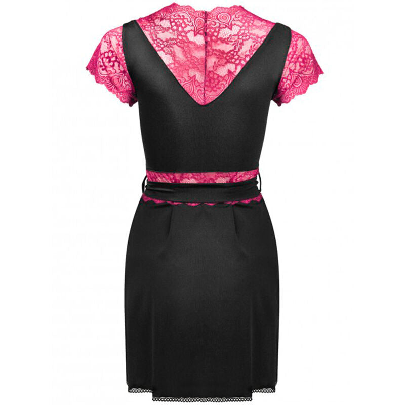 LIVCO CORSETTI FASHION - KUMIKO LC 90428 ROBE DE CHAMBRE + CULOTTE NOIR L/XL - 7eme ciel