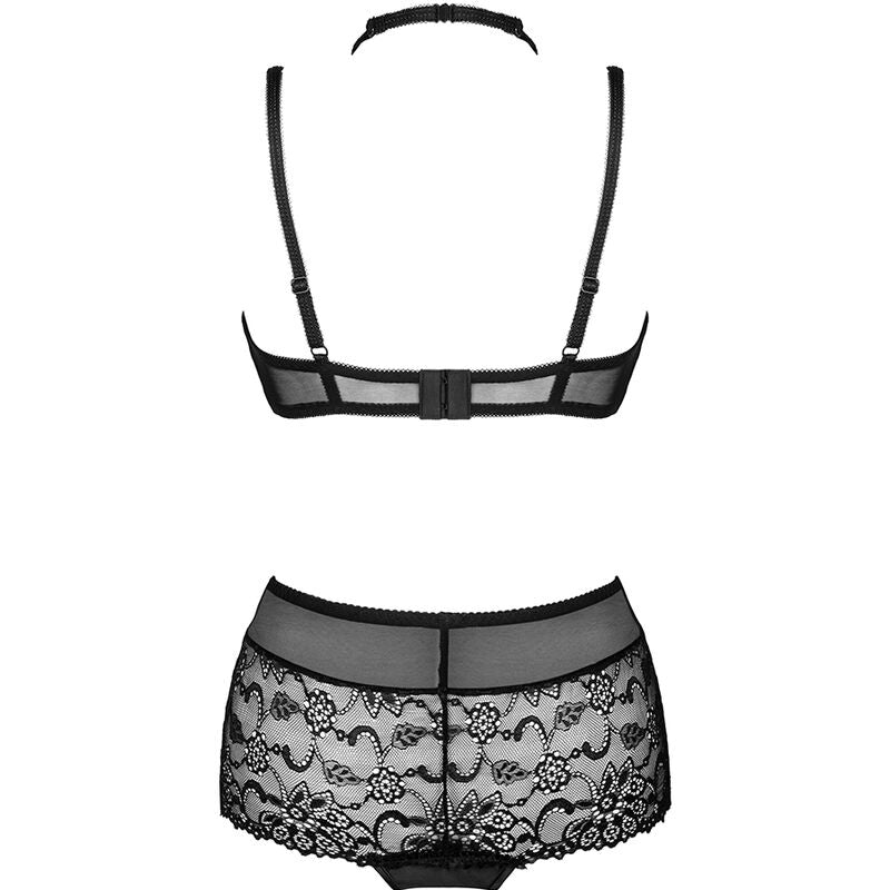 LIVCO CORSETTI FASHION - LINERA FOR THE SENSES COLLECTION SOUTIEN-GORGE + CULOTTE NOIR - 7eme ciel