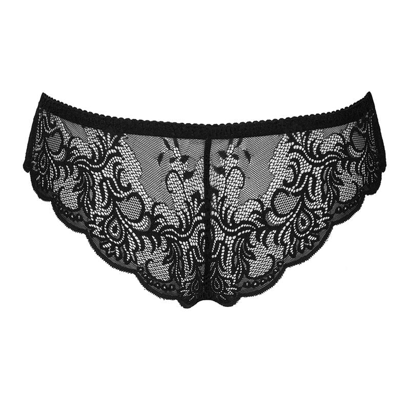 LIVCO CORSETTI FASHION - LOVE STORY LC 90679 CULOTTE CROTCHLESS NOIR L/XL - 7eme ciel