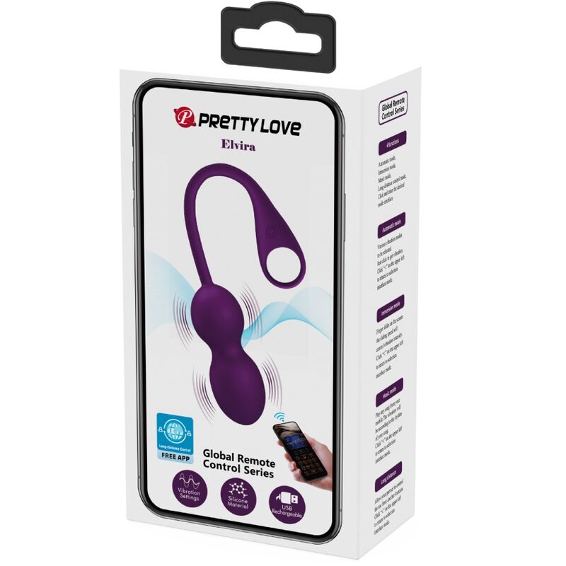 PRETTY LOVE - ELVIRA KEGEL BALLS APP TÉLÉCOMMANDE VIOLET - 7eme ciel