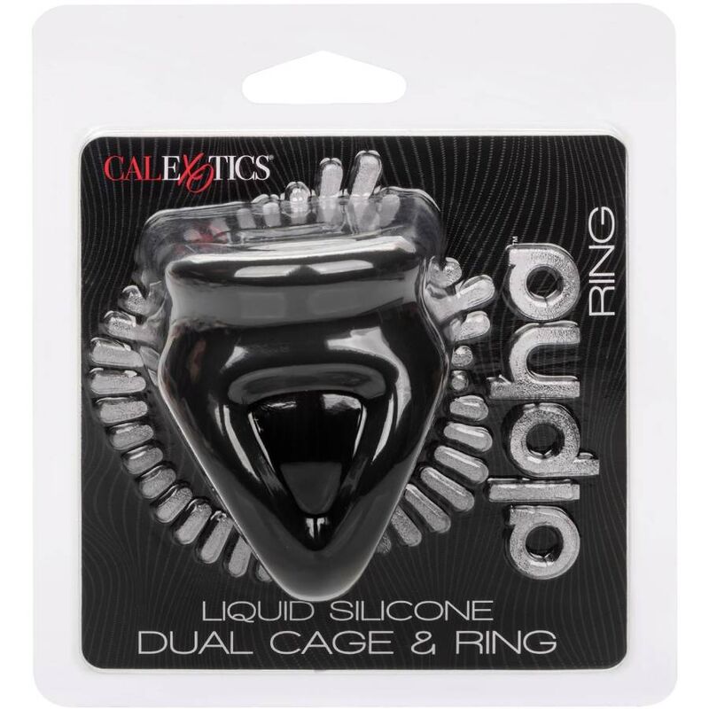 CALEXOTICS - ALPHA BAGUE DUAL CAGE NOIR - 7eme ciel