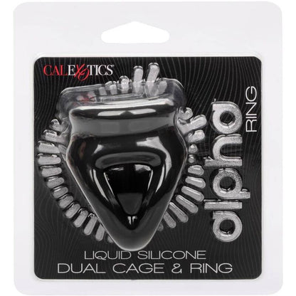 CALEXOTICS - ALPHA BAGUE DUAL CAGE NOIR - 7eme ciel