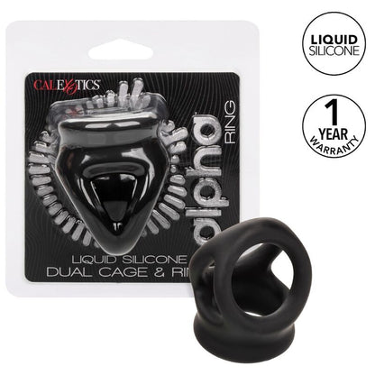 CALEXOTICS - ALPHA BAGUE DUAL CAGE NOIR - 7eme ciel