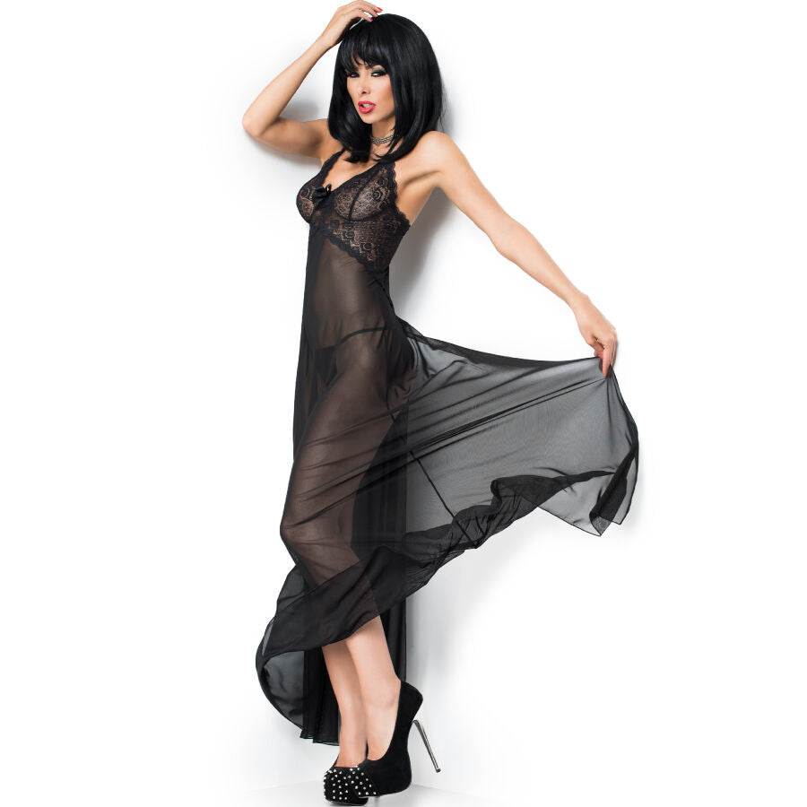 CHILIROSE - CR 3883 BABYDOLL LONG ROUGE S/M - 7eme ciel
