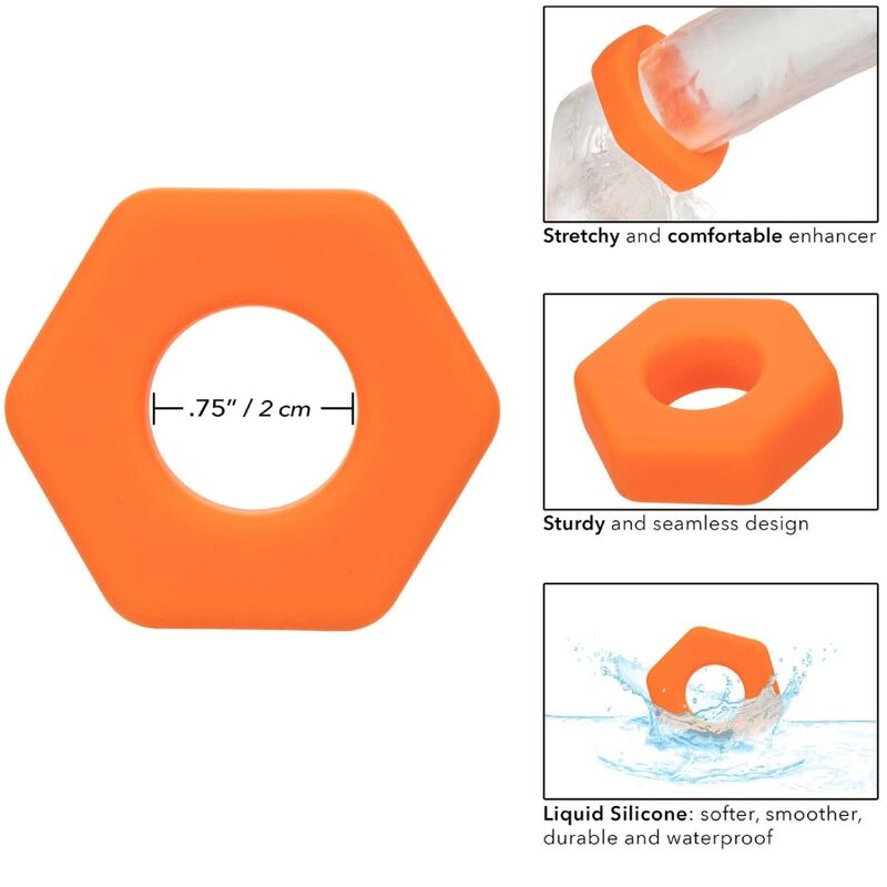 CALEXOTICS - ALPHA BAGUE PROLONG SEXAGON ORANGE - 7eme ciel