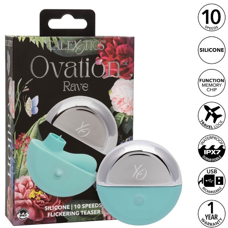 CALEXOTICS - OVATION STIMULATEUR RAVE VERT AQUA - 7eme ciel