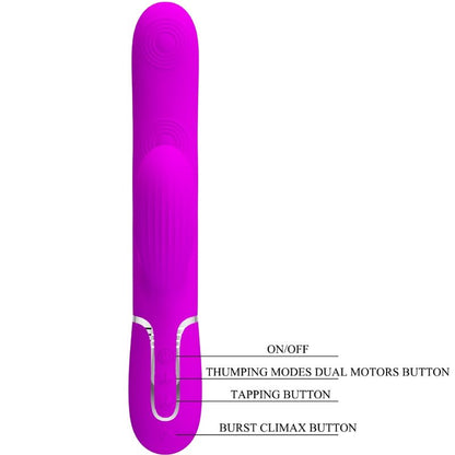 PRETTY LOVE - VIBRATEUR POINT G MULTIFONCTION 3 EN 1 PERLITA VIOLET
