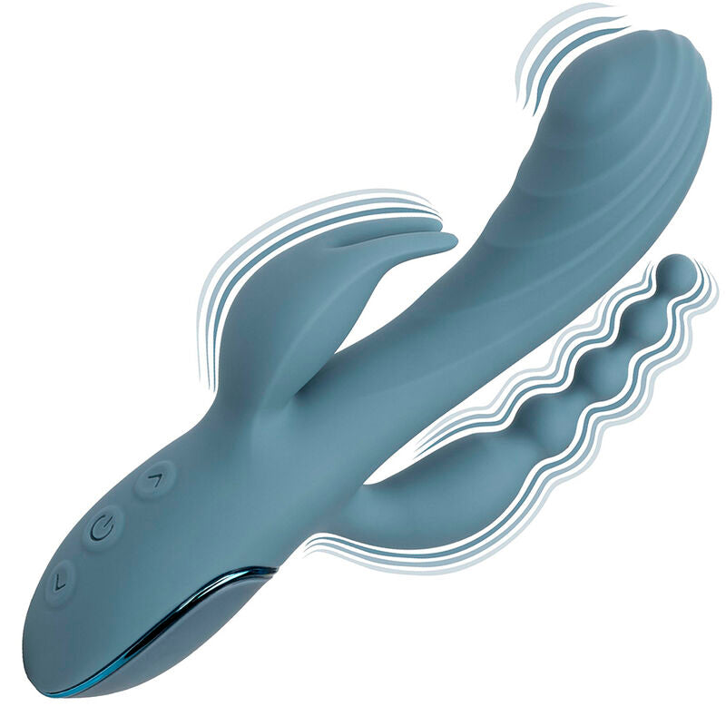 CALEXOTICS - VIBRATEUR TRIPLE ECSTASY GRIS - 7eme ciel
