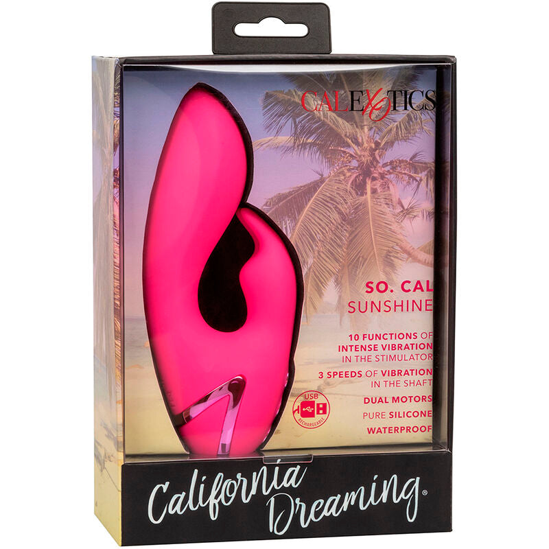 CALEXOTICS - DONC. VIBRATEUR CAL SUNSHINE RABBIT FUCHSIA PAR CALIFORNIA DREAMING - 7eme ciel