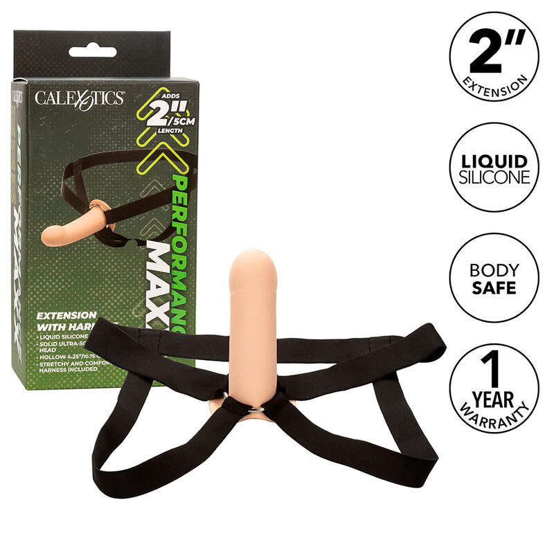 CALEXOTICS - EXTENSION PERFORMANCE MAXX AVEC HARNAIS PEAU CLAIRE - 7eme ciel