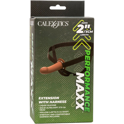 CALEXOTICS - EXTENSION PERFORMANCE MAXX AVEC HARNAIS PEAU BRUN - 7eme ciel